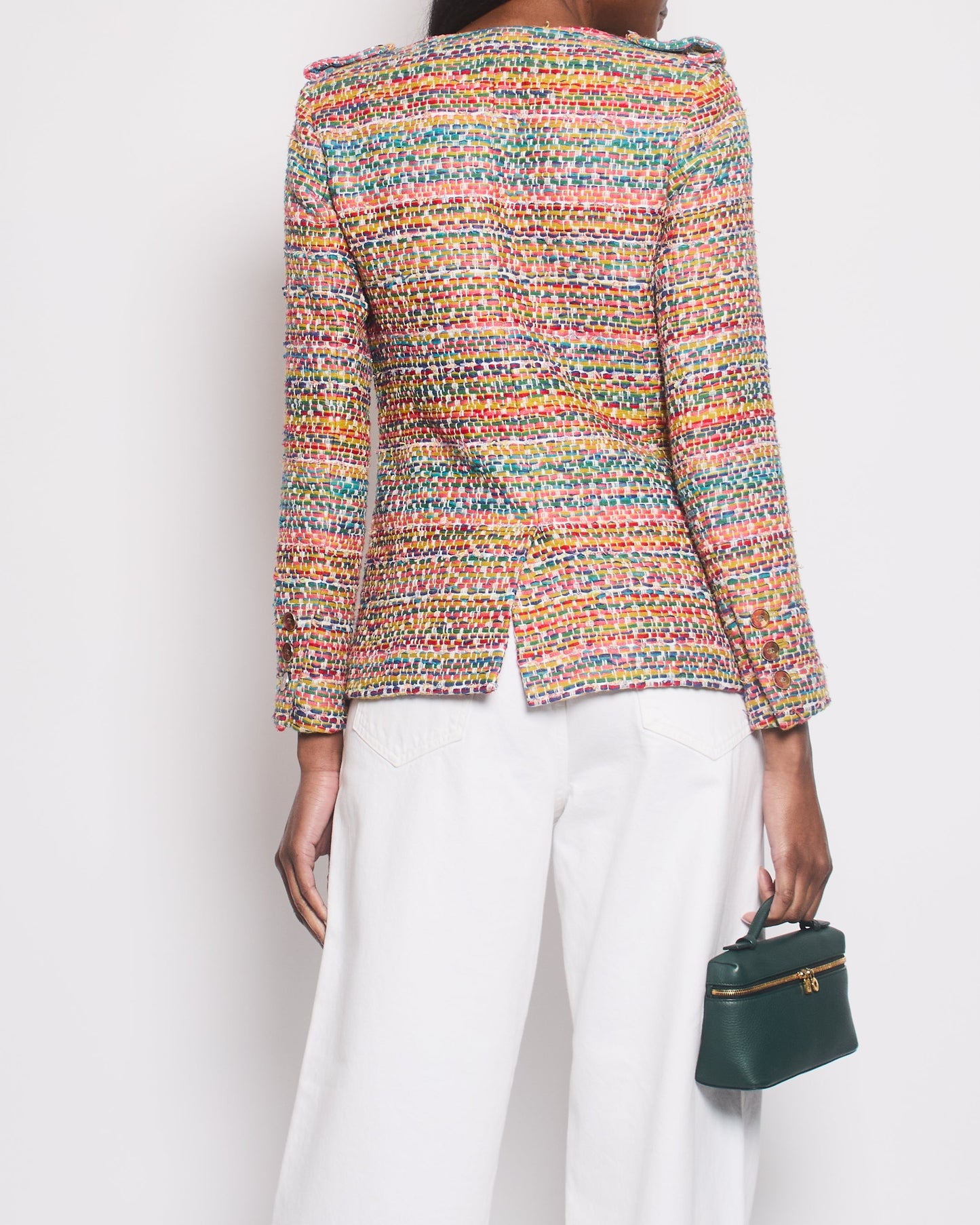 Chanel Resort 2016 Multicolour Tweed Single Breasted Blazer Size FR 34 (UK 6) Accessory
