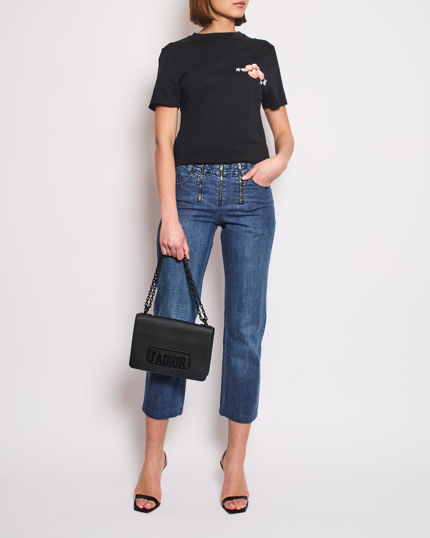 Chanel 01/A Washed Blue Denim 3 Zip Jeans Size FR 38 (UK 10) Apparel