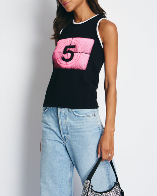 Chanel Black and Pink Tank Top Size FR 34 (UK 6) Apparel