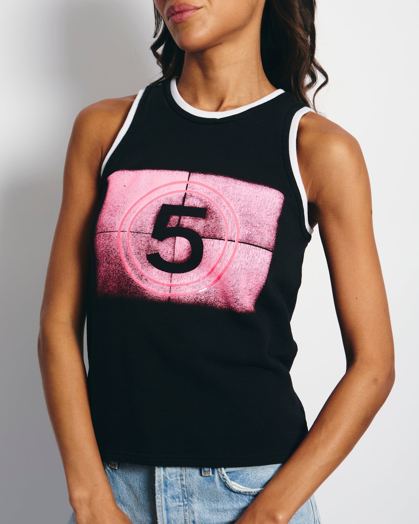 Chanel Black and Pink Tank Top Size FR 34 (UK 6) Apparel