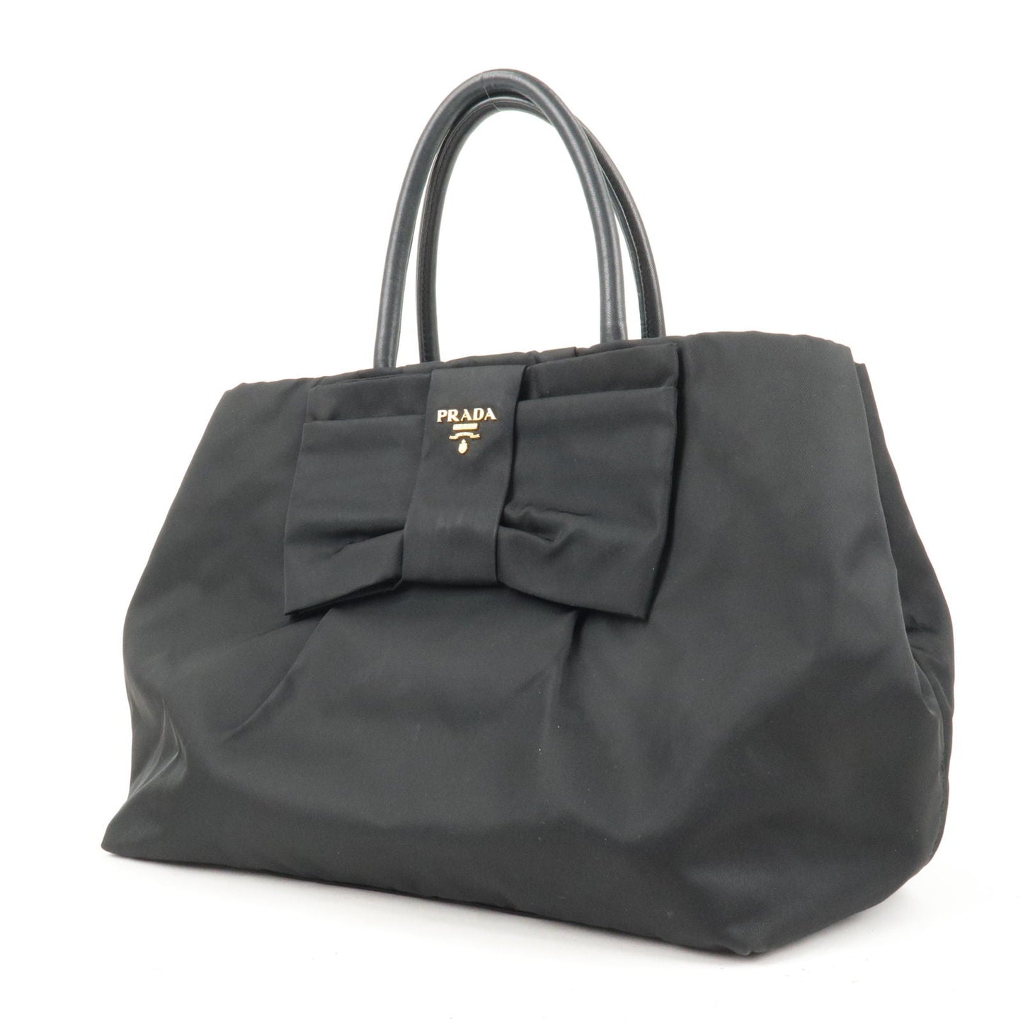Prada Prada Nylon Leather Ribbon Hand Bag Tote Bag