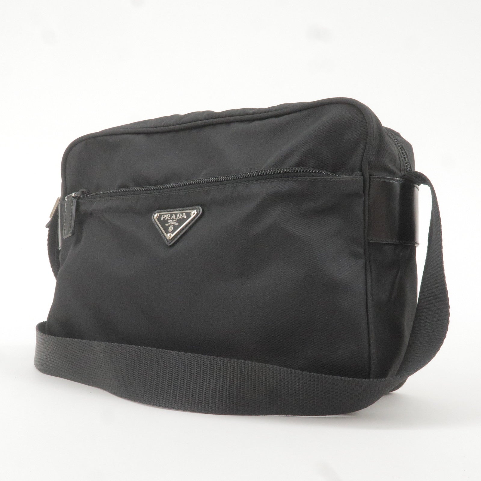 Prada Prada Logo Nylon Leather Shoulder Bag Nero Black Bt0166 36172 14
