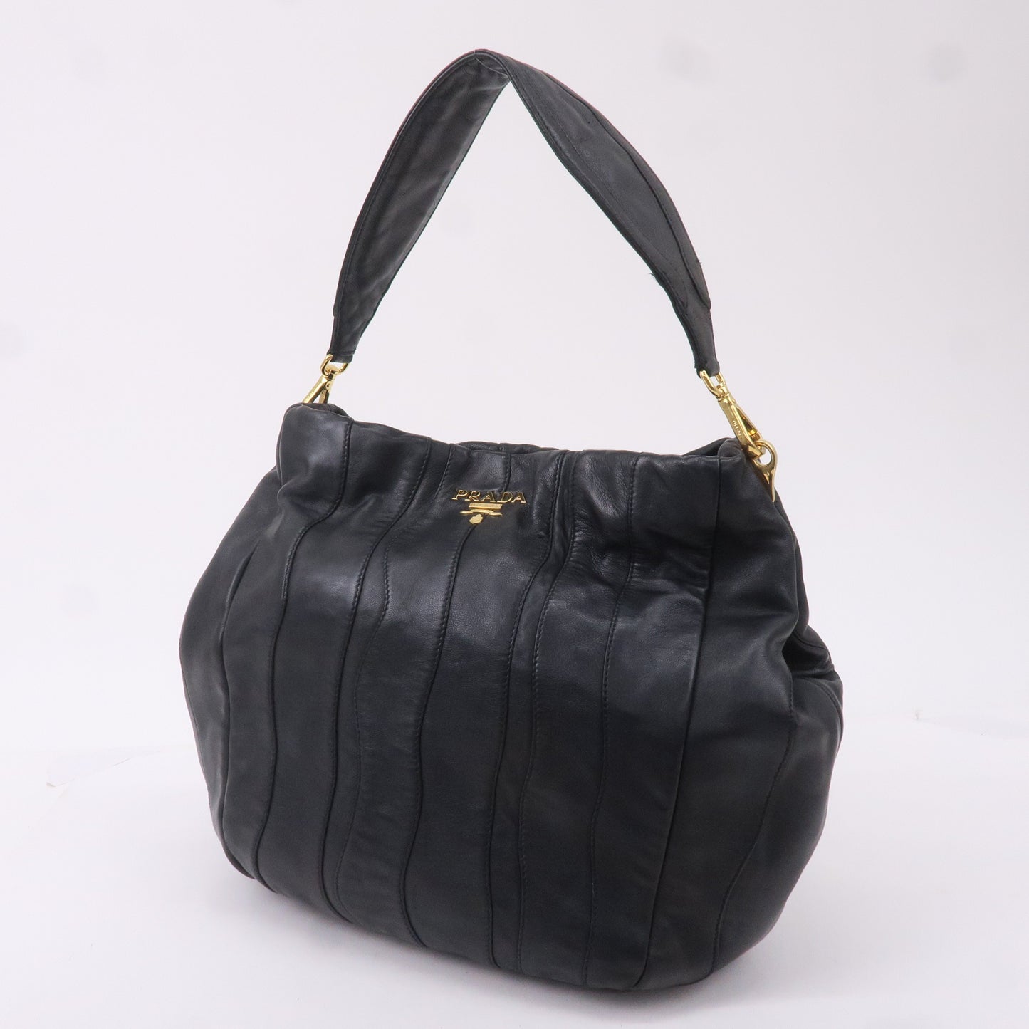 Prada Prada Leather Shoulder Bag Hand Bag Black New