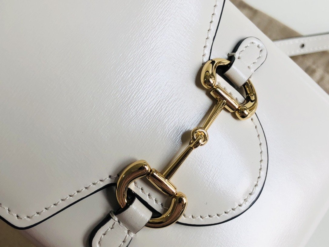 gg Horsebit 6.7in 17cm  White Mini Bag