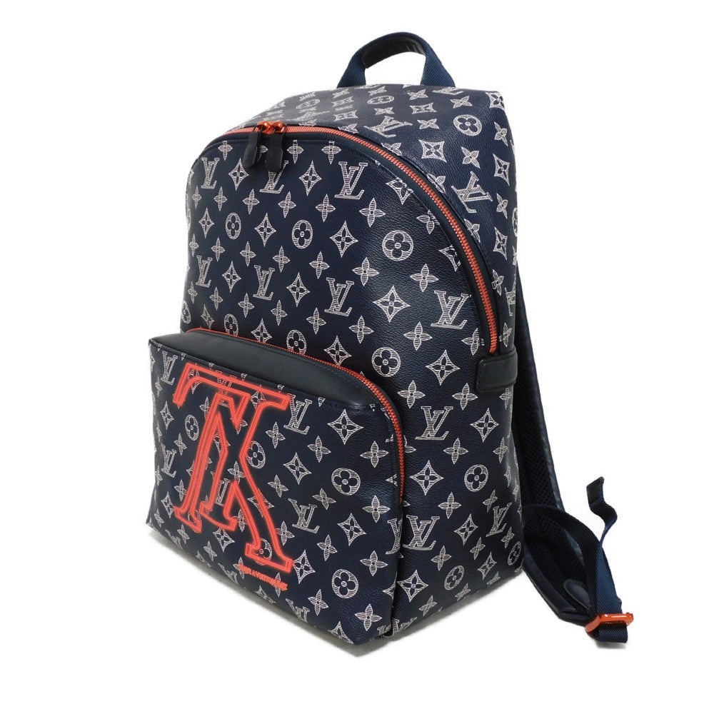 Louis Vuitton Backpack M43676 Ink x Cowhide Monogram Leather Canvas White