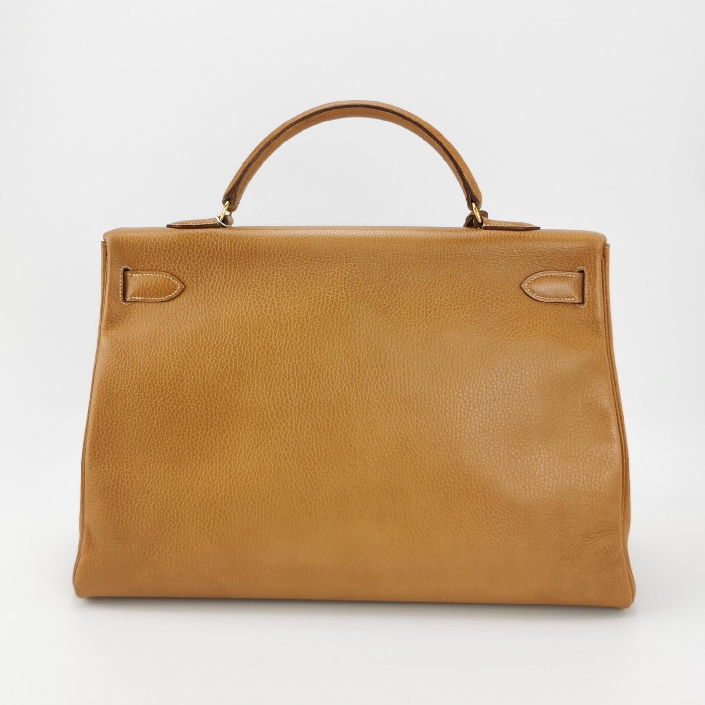 Hermes Kelly Retourne Togo Hardware Handbag Leather Gold Travel Bag