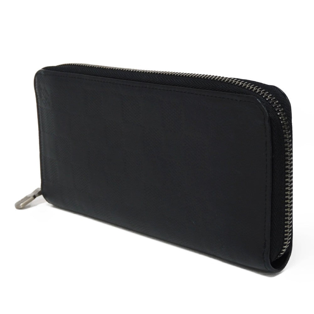 Louis Vuitton Long Purse N63548 Anfini Damie Leather Black Wallet Case