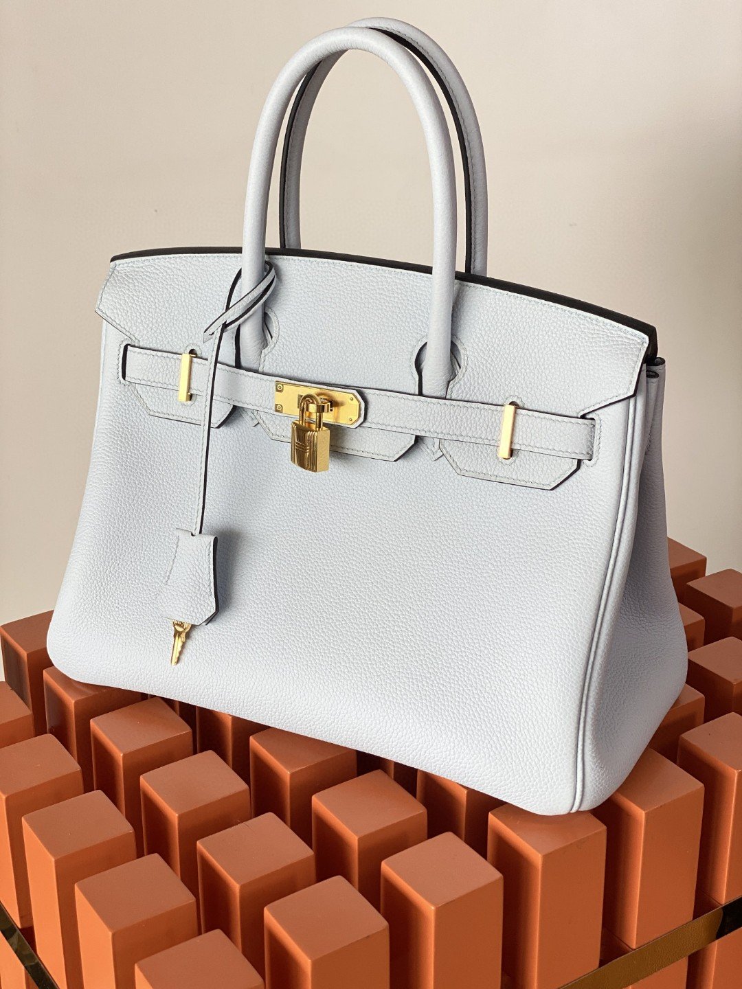 Top Quality Birkin Nata Swift For Women White Gold Travel Bag