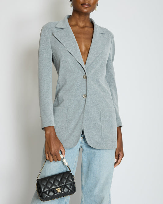 Chanel 98/A Grey Single Breasted Blazer Size FR 38 (UK 10) Accessory