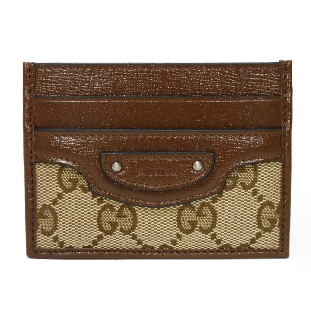 Gucci GY5SN GG x Hacker Project Leather Canvas Calf Beige Wallet Case