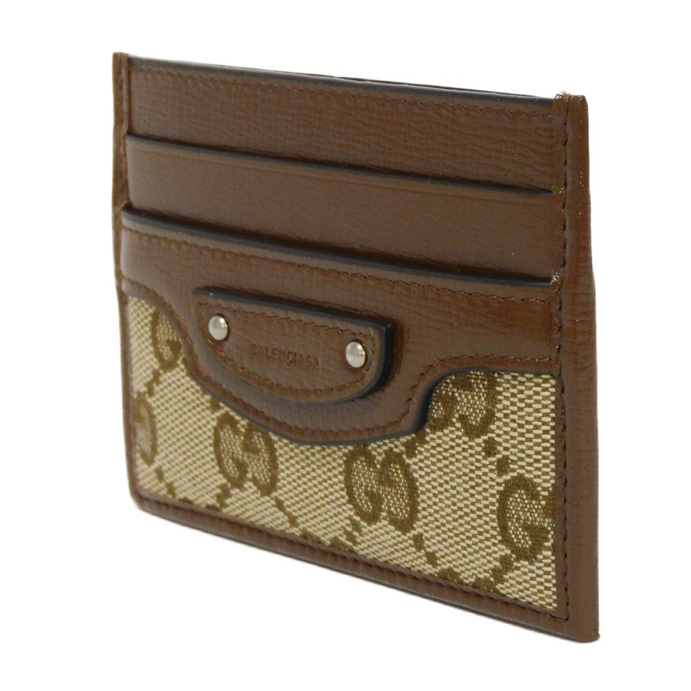 Gucci GY5SN GG x Hacker Project Leather Canvas Calf Beige Wallet Case