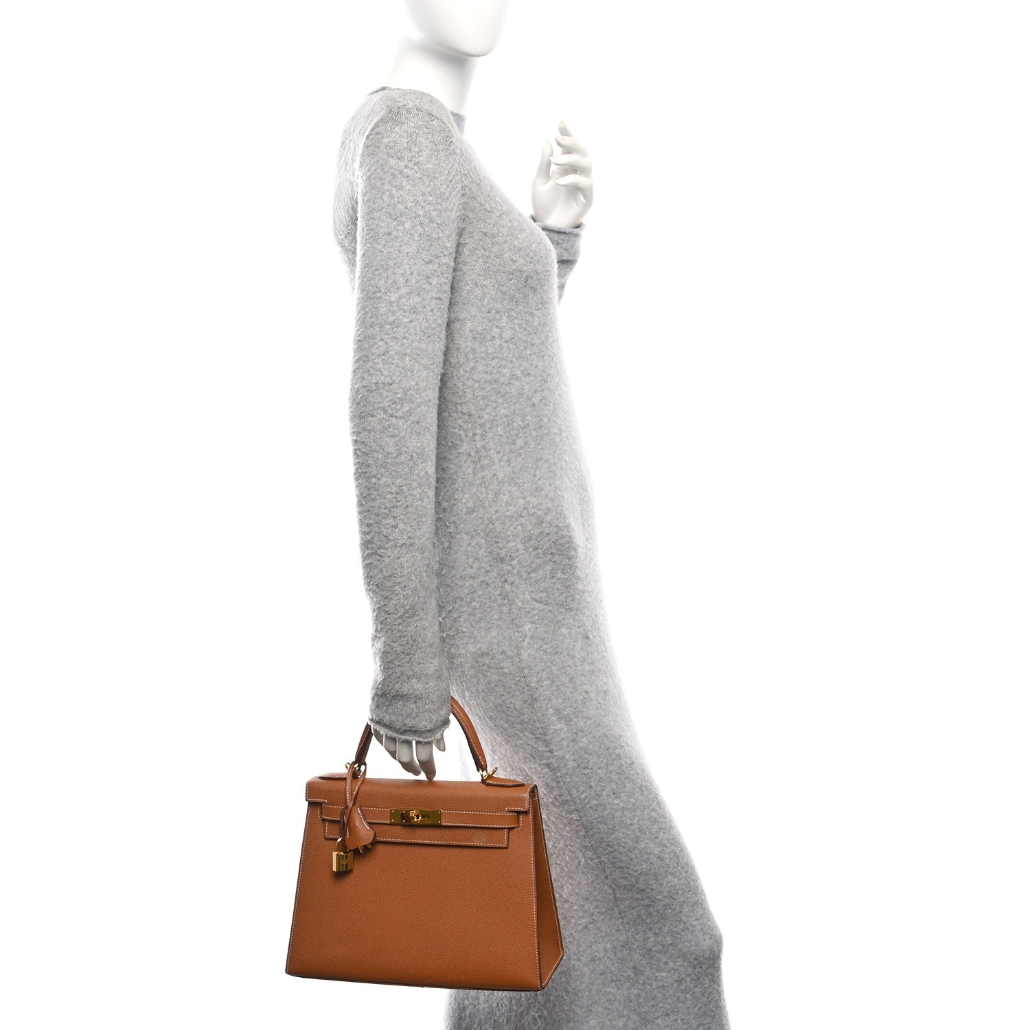 Hermes Epsom Kelly Sellier Handbag Gold Travel Bag 28 Gold 1744101