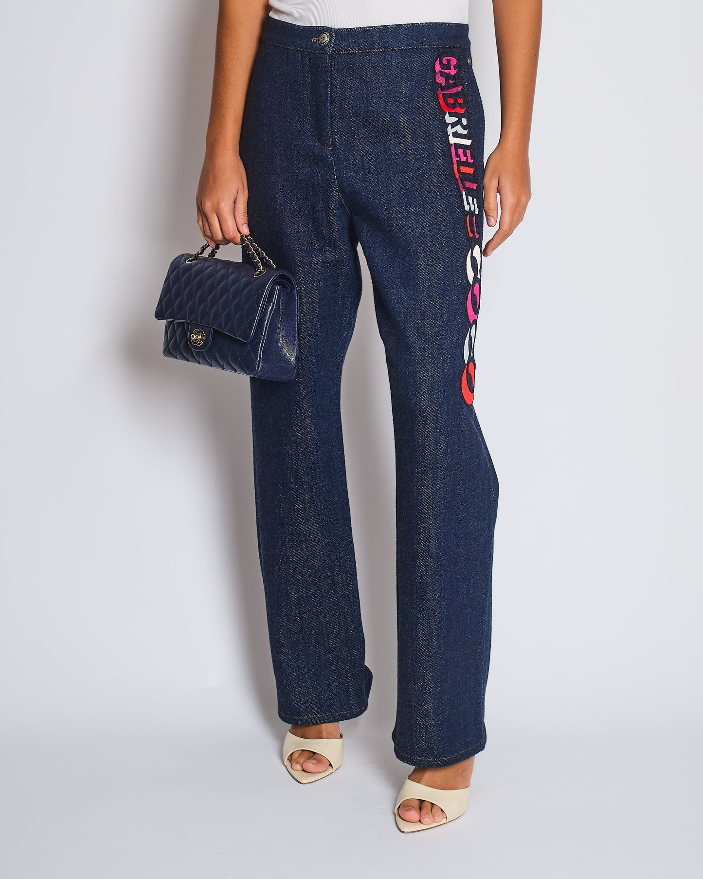 Chanel Dark Indigo "Gabrielle Coco" Straight Leg Jeans Size FR 40 (UK 12) Apparel