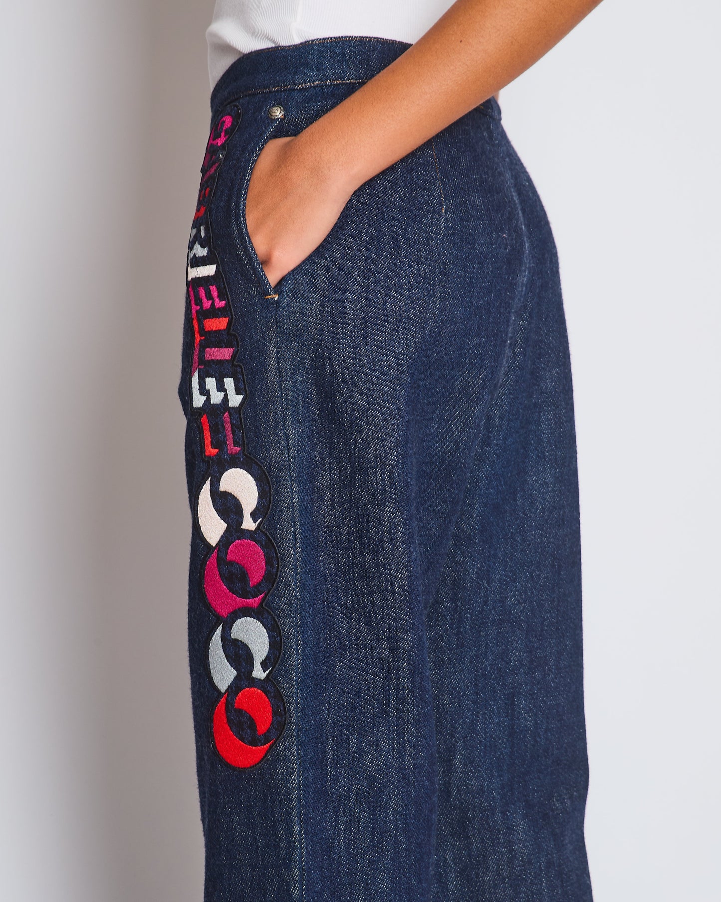 Chanel Dark Indigo "Gabrielle Coco" Straight Leg Jeans Size FR 40 (UK 12) Apparel