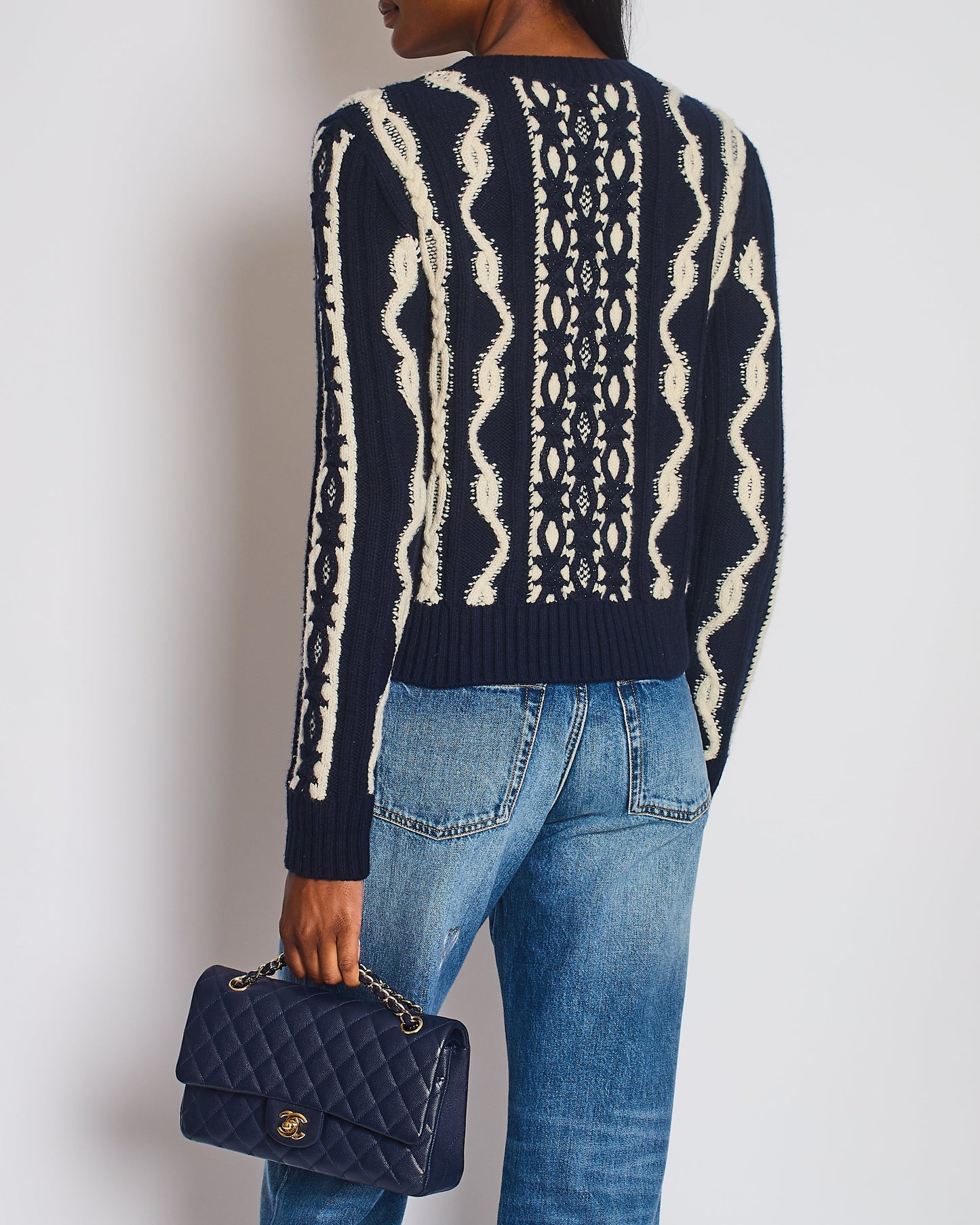Chanel Paris Hamburg Knitted Glitter Jumper Size FR 38 (UK 10) Accessory
