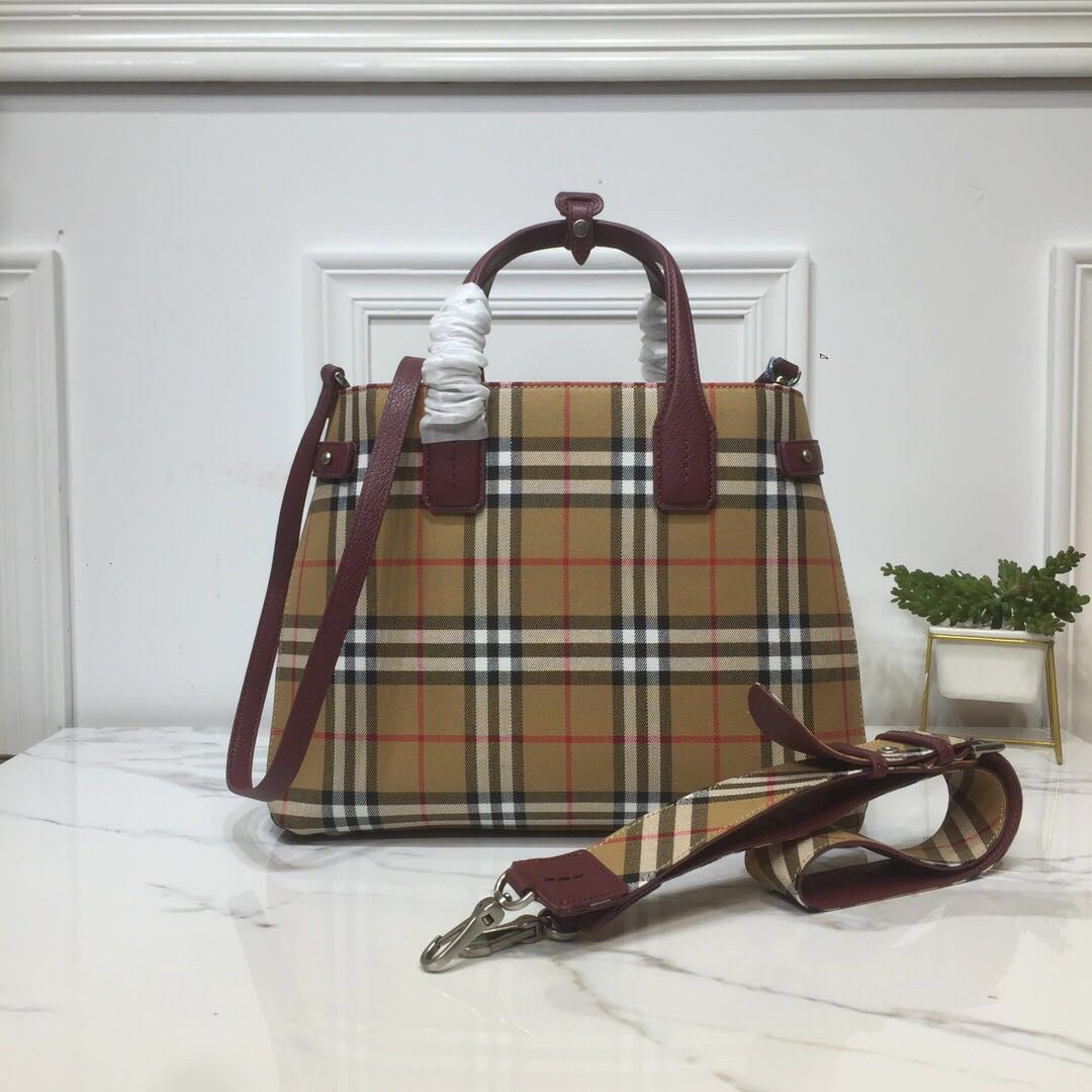 Top Quality Ho Check Derby Banner Purse Medium Tote Bag