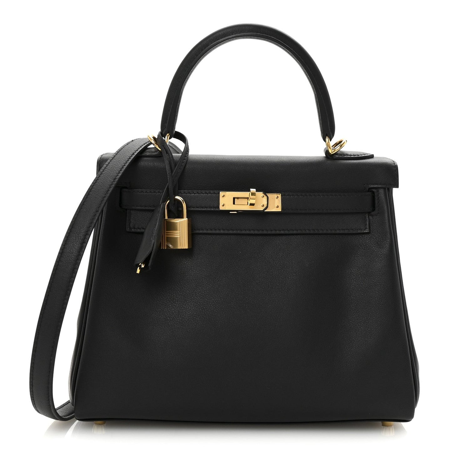 Hermes Swift Kelly Retourne Handbag Black Travel Bag