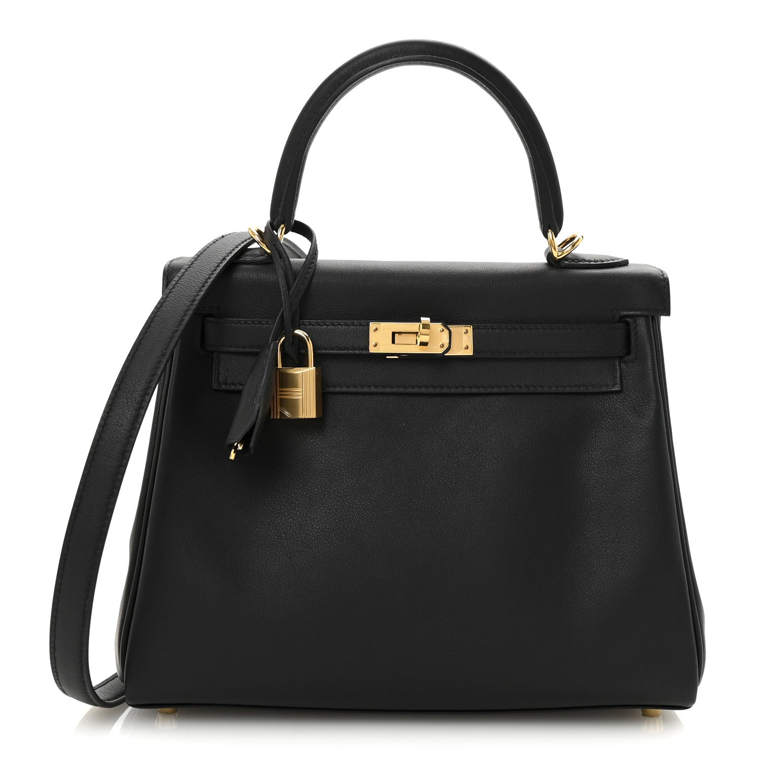 Hermes Swift Kelly Retourne Handbag Black Travel Bag