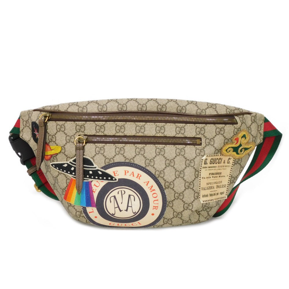 Gucci Sling GG Supreme polyurethane processing Canvas Beige Multicolor Belt