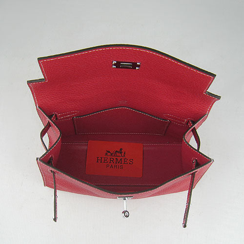 Hermes Luxury Kelly Cm Handbag H Red Travel Bag