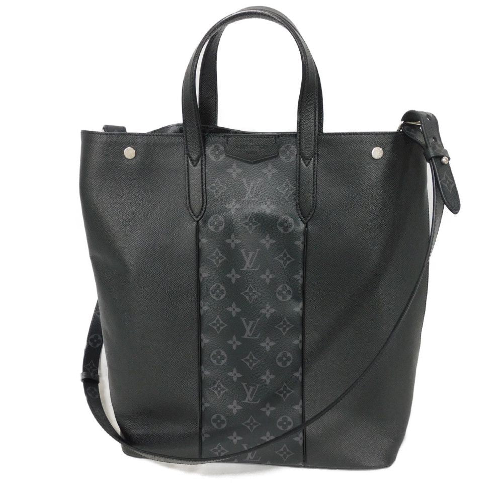 Louis Vuitton M30431 Taiga x Noir 2WAY Monogram Leather Canvas Black Shoulder Bag