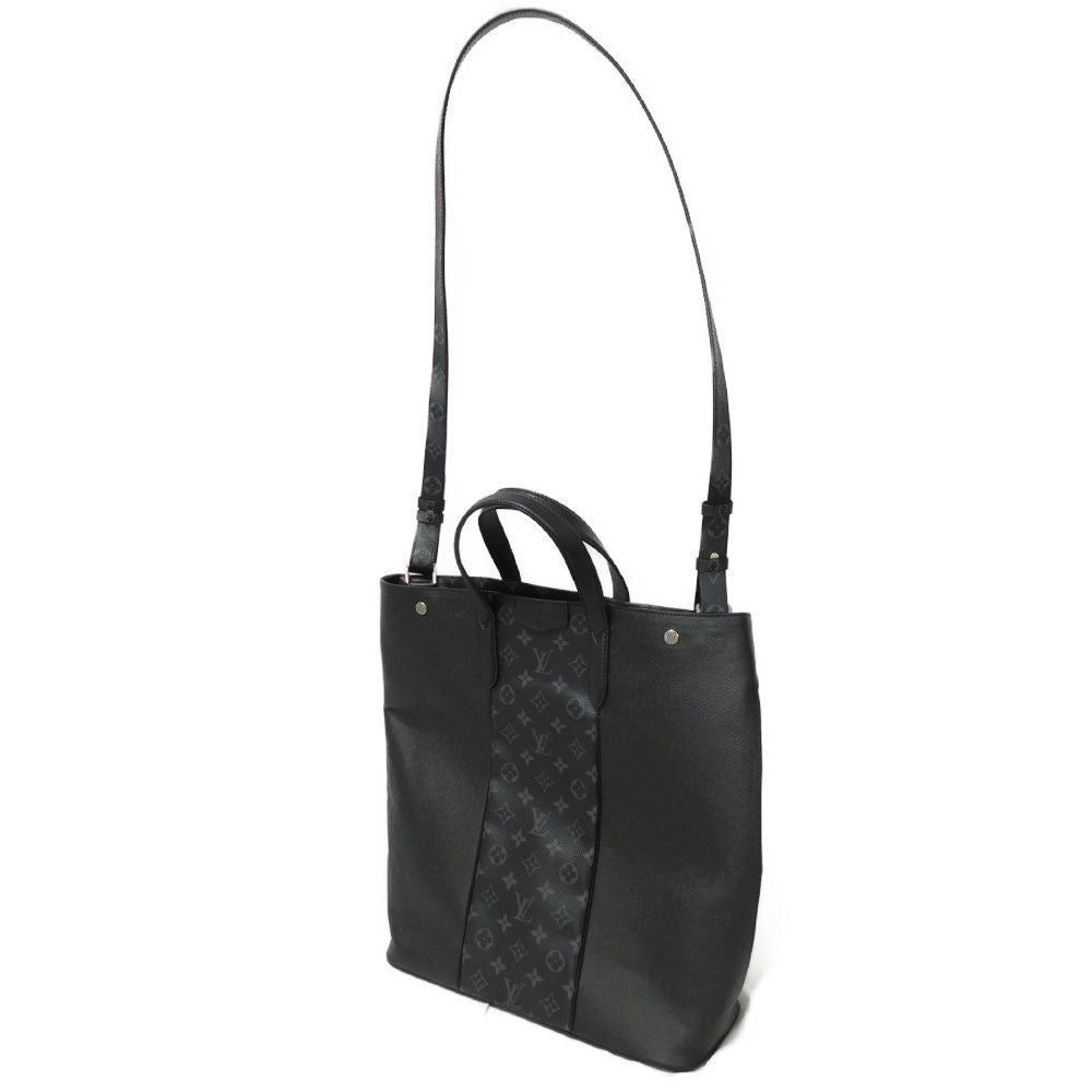 Louis Vuitton M30431 Taiga x Noir 2WAY Monogram Leather Canvas Black Shoulder Bag