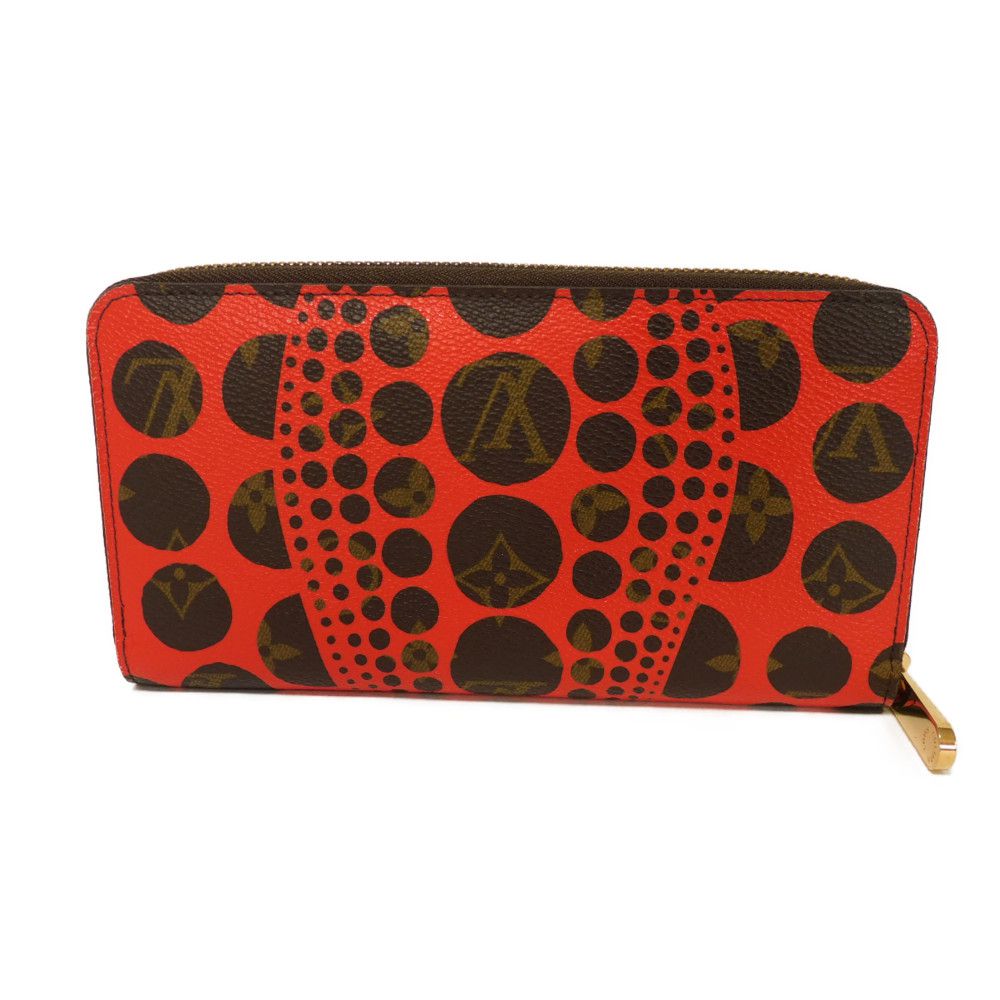 Louis Vuitton Long Purse M60450 dot print Monogram Leather Canvas Brown Wallet Case