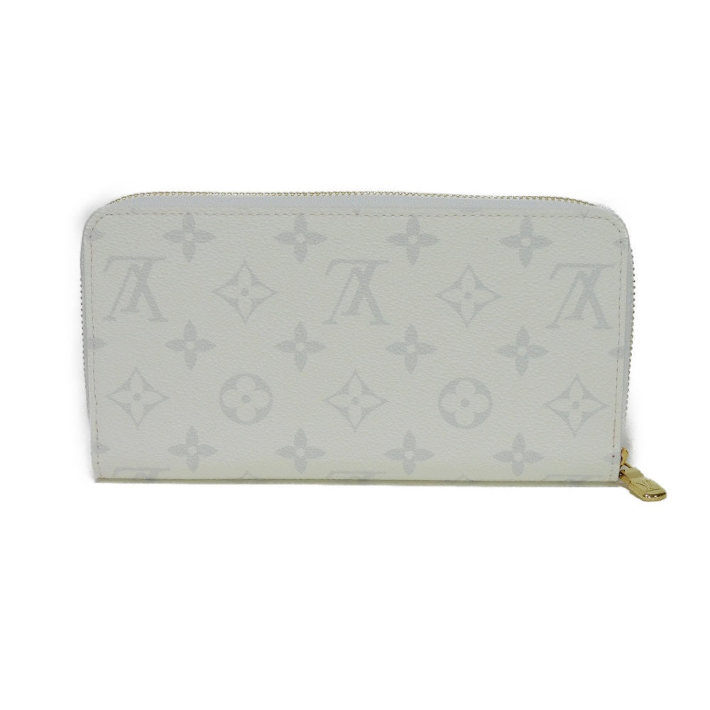 Louis Vuitton Long Purse M14240 x grain Monogram Leather Canvas White Wallet Case 3
