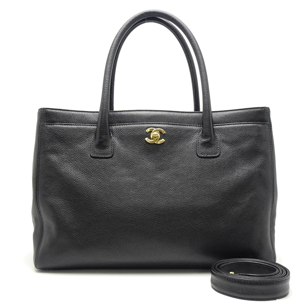 Chanel Executive Tote Bag Soft Caviar Skin Black
