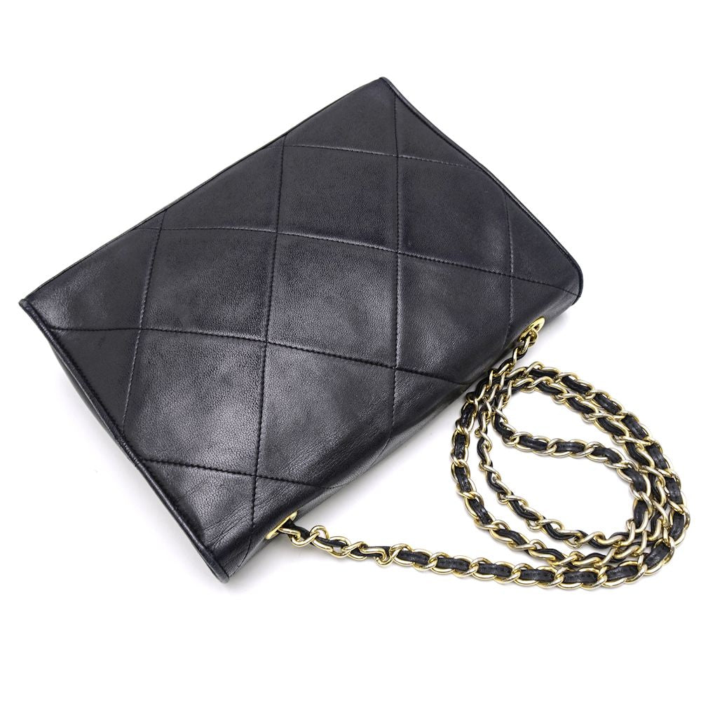 Chanel Chain Shoulder Bag Leather Matelasse