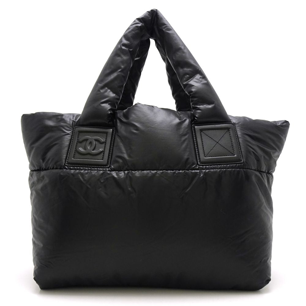Chanel Coco Coon Tote Bag Nylon Black