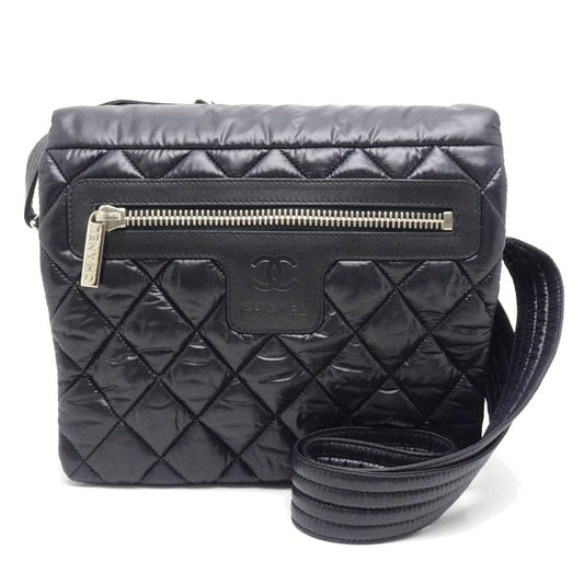 Chanel Coco Coon Shoulder Bag Nylon Black