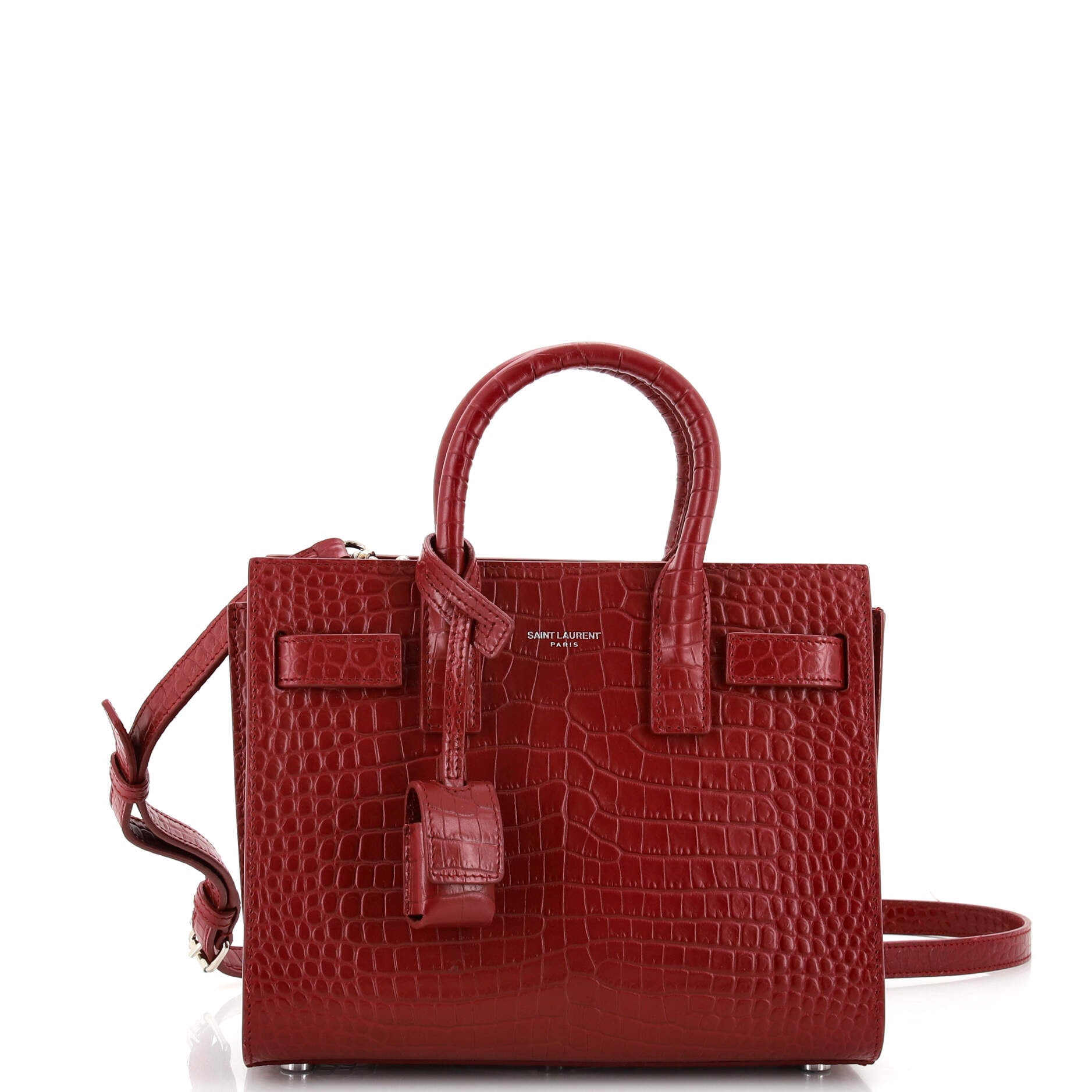YSL Saint Laurent Luxury Trending Sac De Jour Nm Bag Crocodile Leather Baby Embossed Travel Bag Leather Baby 4