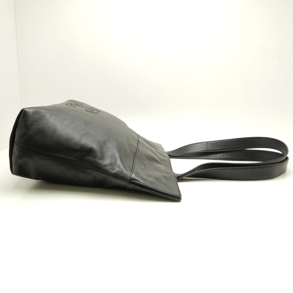 Chanel Tote Bag Shoulder Lambskin Heremark Black Shoulder Bag