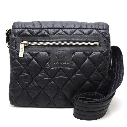 Chanel Coco Coon Shoulder Bag Small Crossbody x Leather Nylon Crossbody Bag