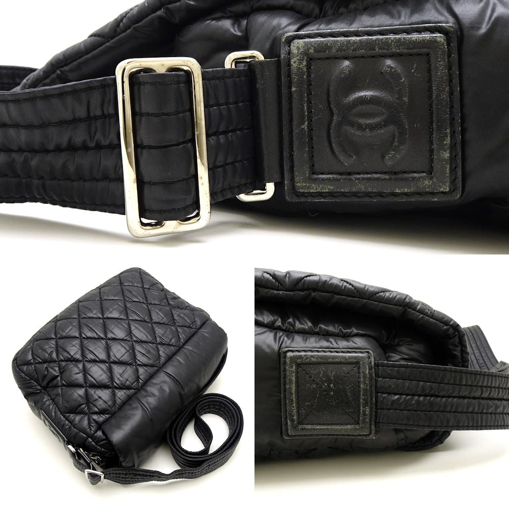 Chanel Coco Coon Shoulder Bag Small Crossbody x Leather Nylon Crossbody Bag