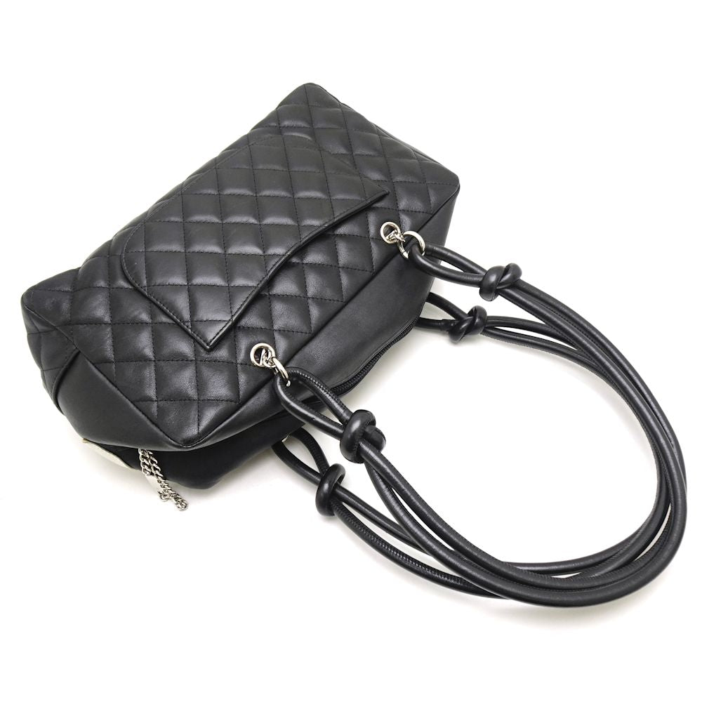 Chanel Cambonline Bowling Handbag Lambskin Black