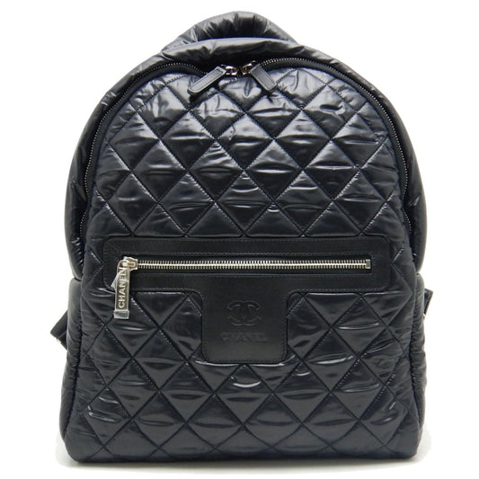 Chanel Coco Coon Daypack Backpack Nylon Black