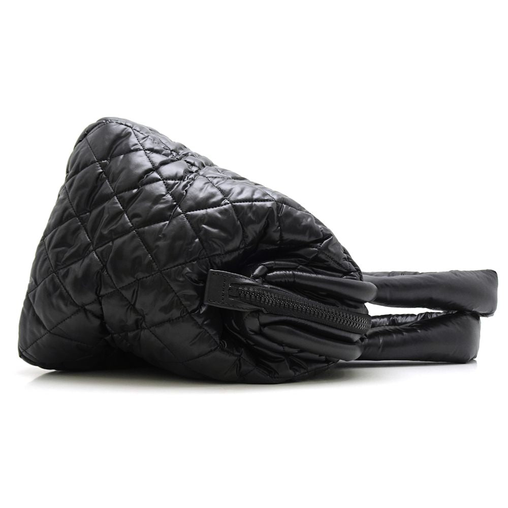 Chanel Coco Coon Boston Bag Leather Nylon Handbag