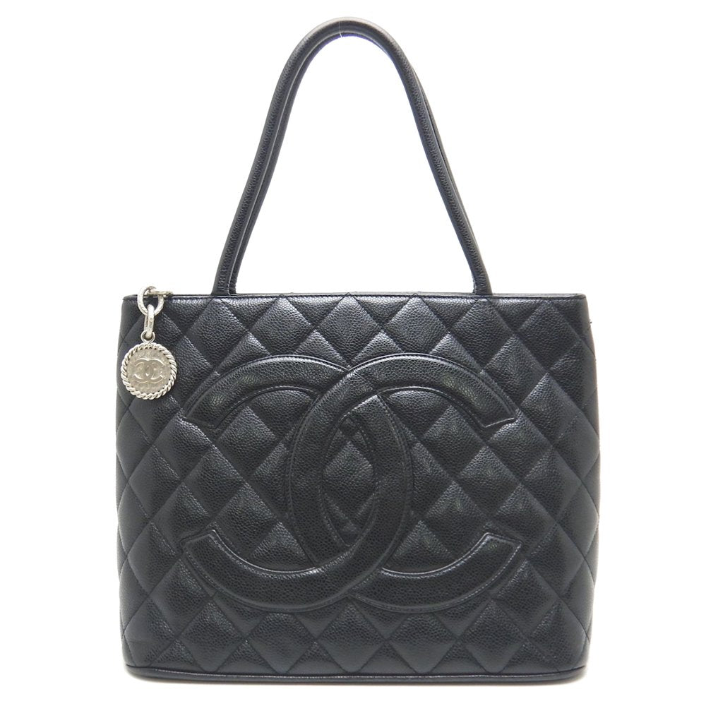Chanel Reprint Tote Bag Caviar Skin Black