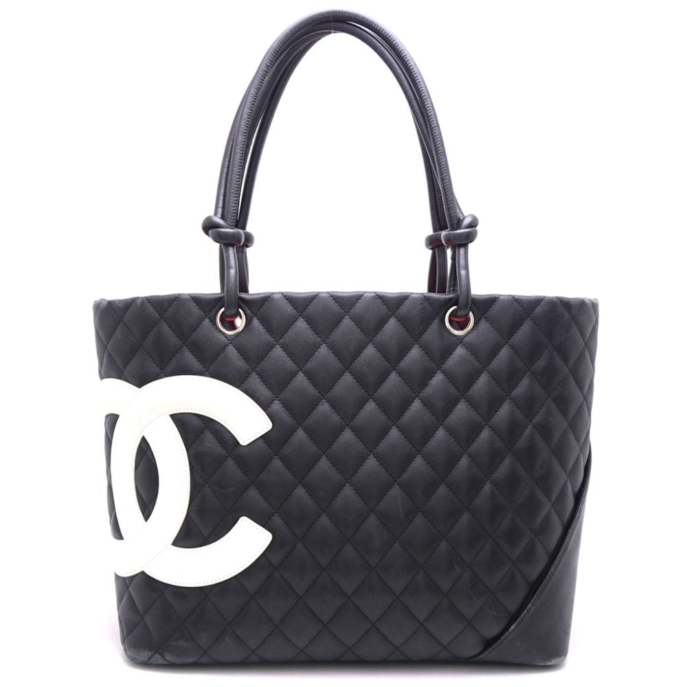 Chanel Cambon Line Tote Bag Calf Black Large Calf Black