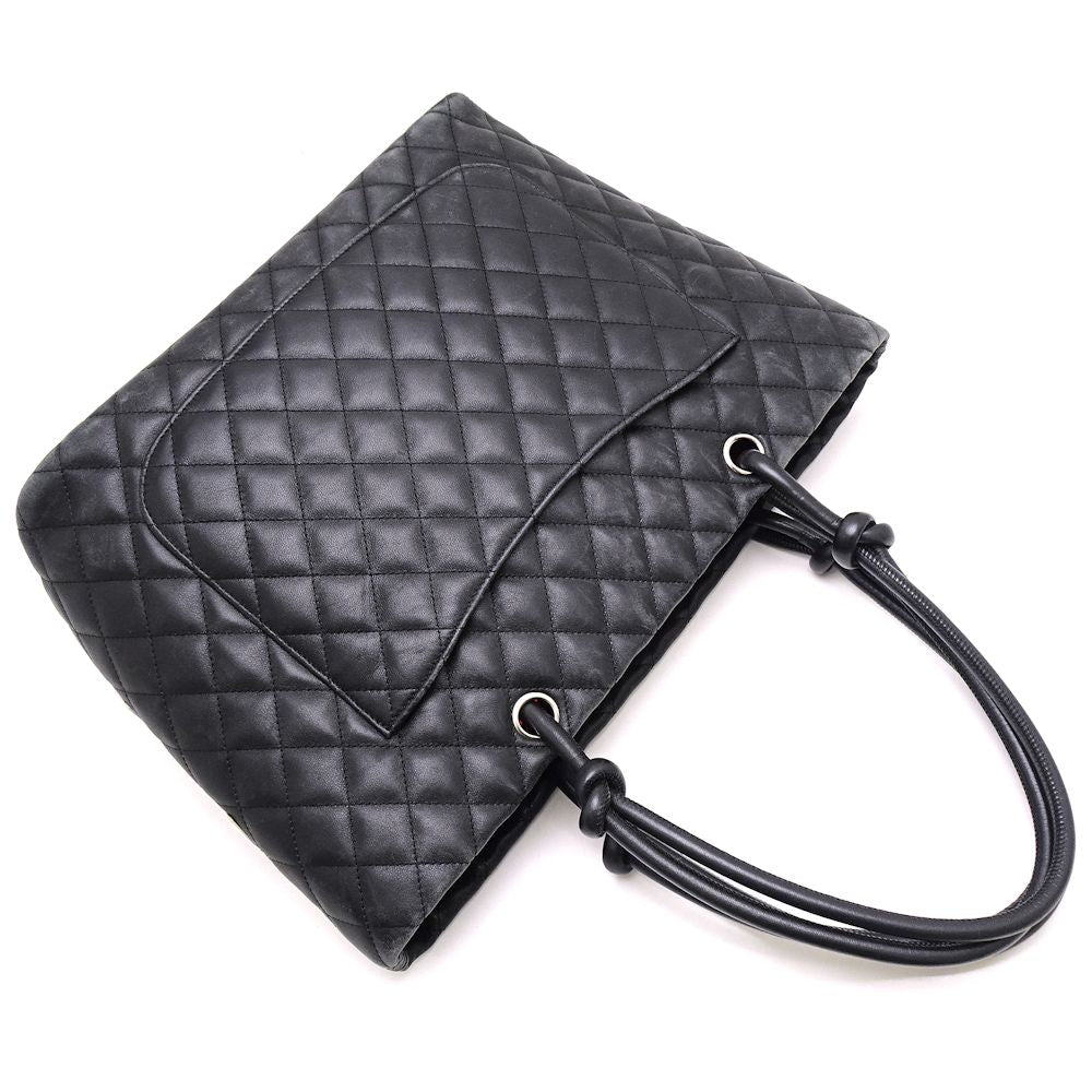 Chanel Cambon Line Tote Bag Calf Black Large Calf Black