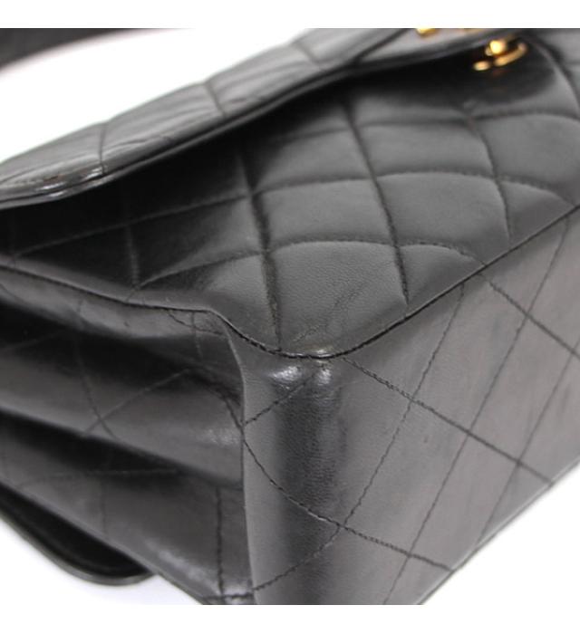 Chanel Double Face 25 Handbag Lambskin Matelasse Black