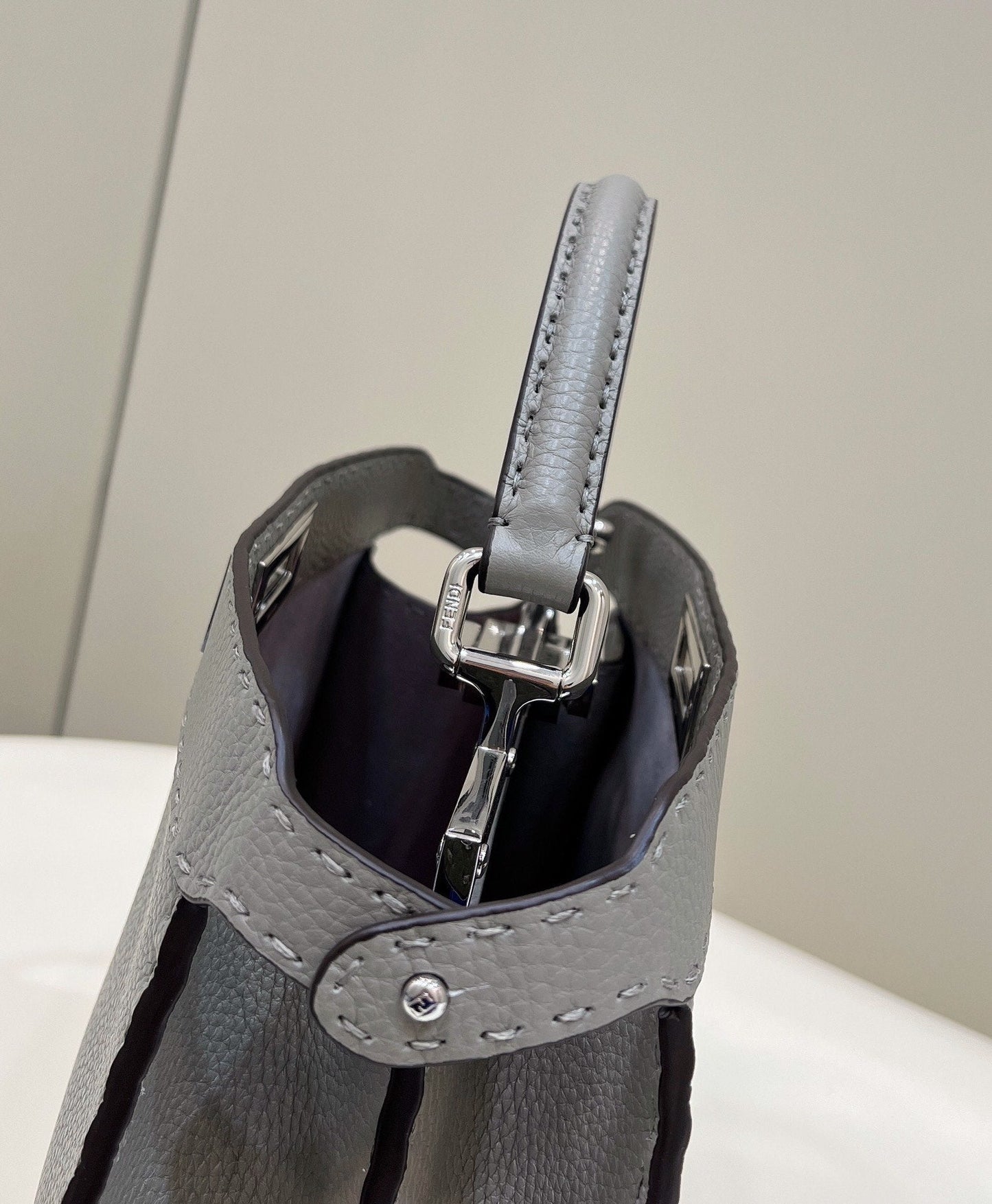 Fendi Iseeu Metop Qualityum Ff Gray Shoulder Bag