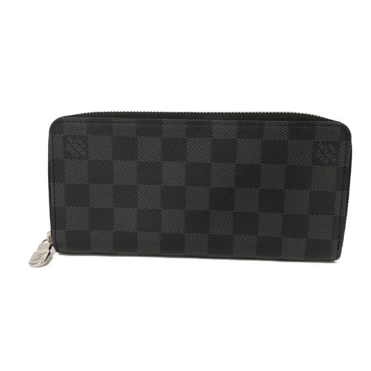 Louis Vuitton Long Purse N63095 Damier Graphite Leather Canvas Wallet Case