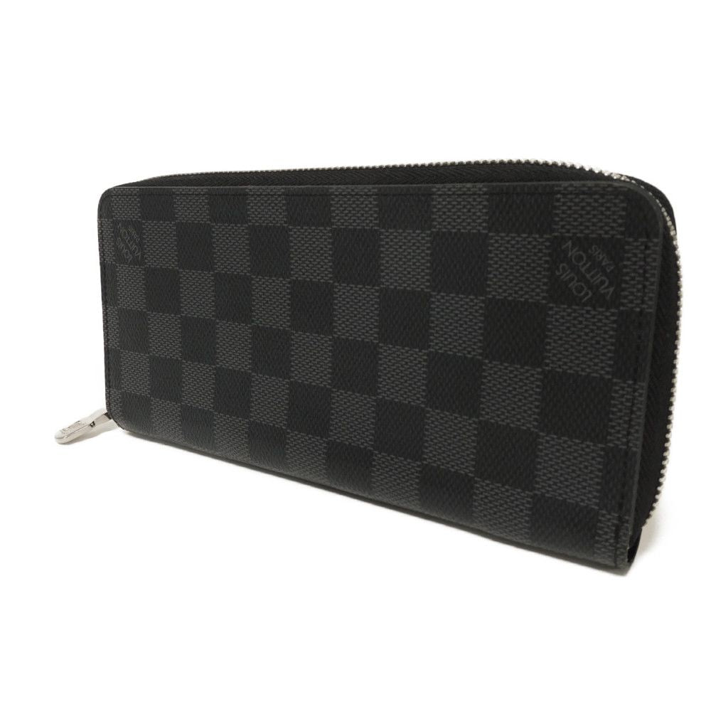 Louis Vuitton Long Purse N63095 Damier Graphite Leather Canvas Wallet Case