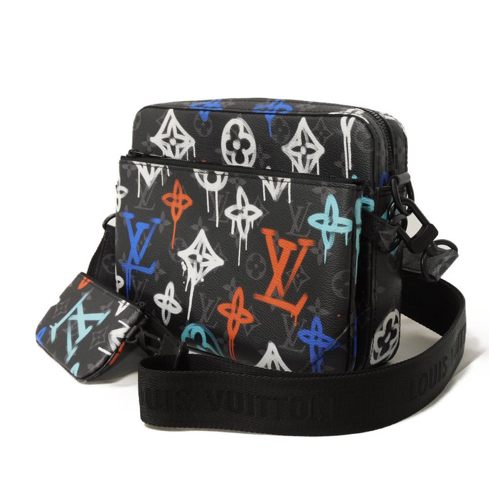 Louis Vuitton M21396 Eclipse Noir eclipse graffiti Monogram Canvas Crossbody Bag