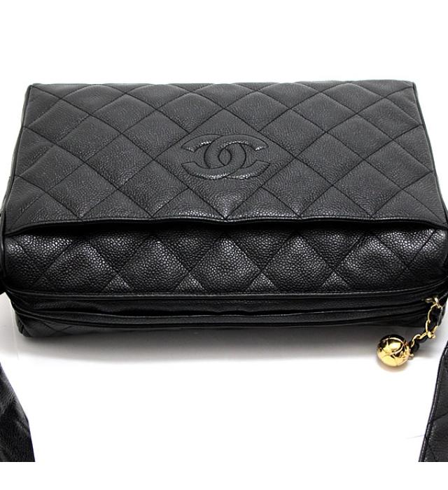 Chanel Caviar 30 Shoulder Bag Leather Matelasse