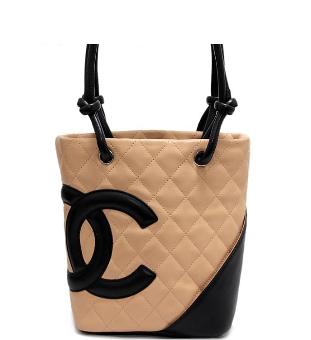 Chanel Cambon Tote Bag × Black Beige