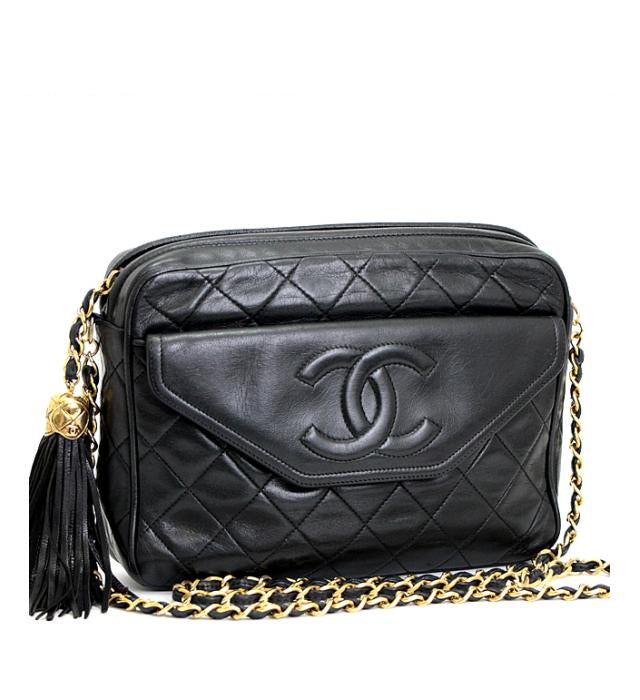 Chanel Chain Shoulder Bag Fringe Leather Matelasse Jewelry